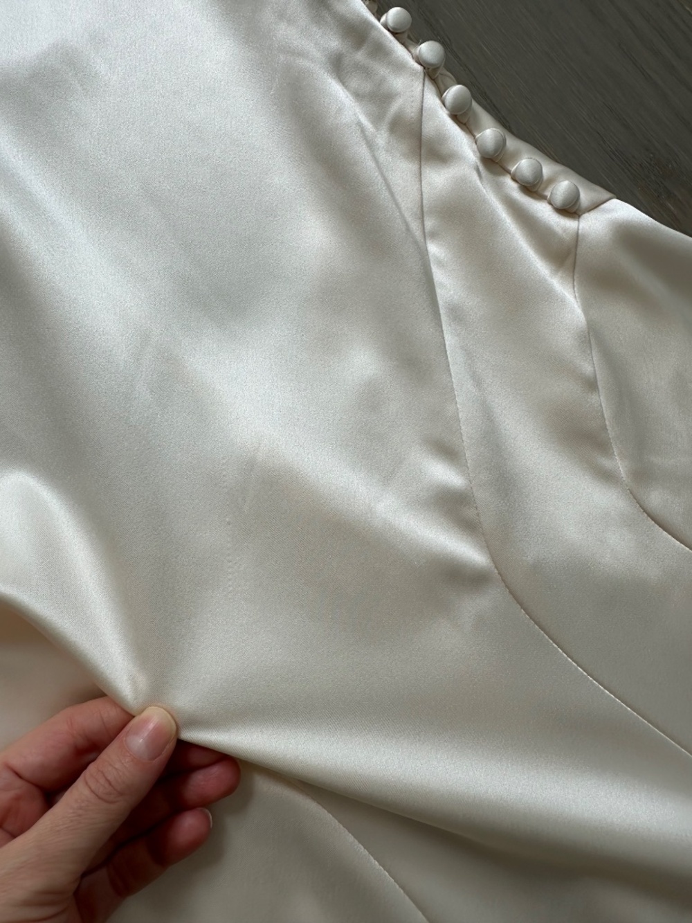 Reformation ROY Satin Wedding Dress Halter Gown Fior Di Latte Ivory With Tags 6 - Picture 9 of 15